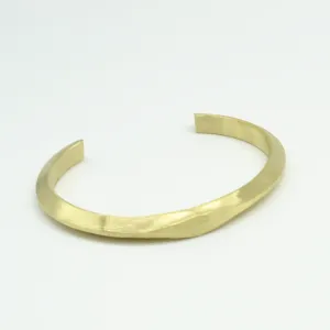 Diamond Flat Brass Cuff