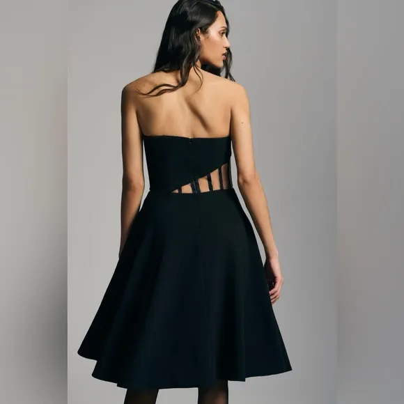 Dress The Population Anneli Strapless Corset Midi Dress NWT