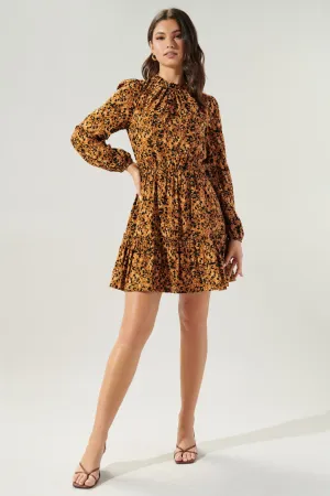 Easy to Love Leopard Balloon Sleeve Blouson Dress SUGARLIPS