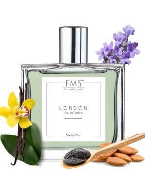 EM5™ London Unisex Perfume EDP Spray for Men & Women | Amber Warm Spicy Aromatic Fragrance Accords | Luxury Gift for Him / Her | Variants Available: 50 ml Spray / 15 ml Spray