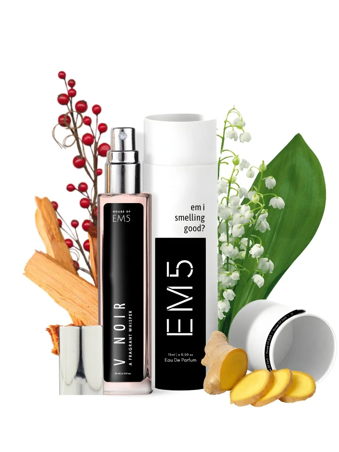 EM5™ V Noir Perfume EDP Spray for Women | Warm Spicy Coconut White Floral Fragrance Accords | Luxury Gift for Her | Variants Available: 50 ml Spray / 15 ml Spray
