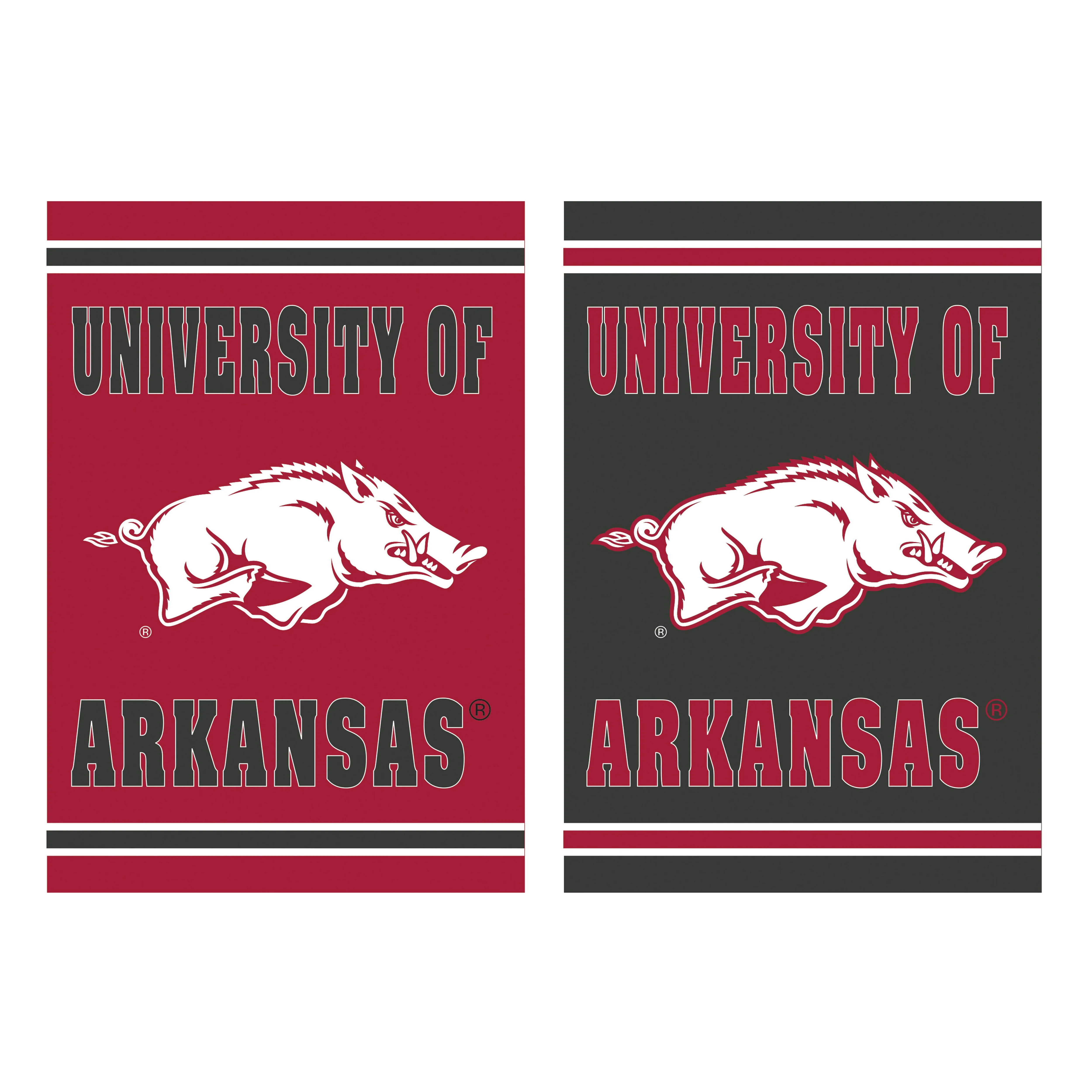 Embossed Suede Flag, House Size, University of Arkansas,13es911