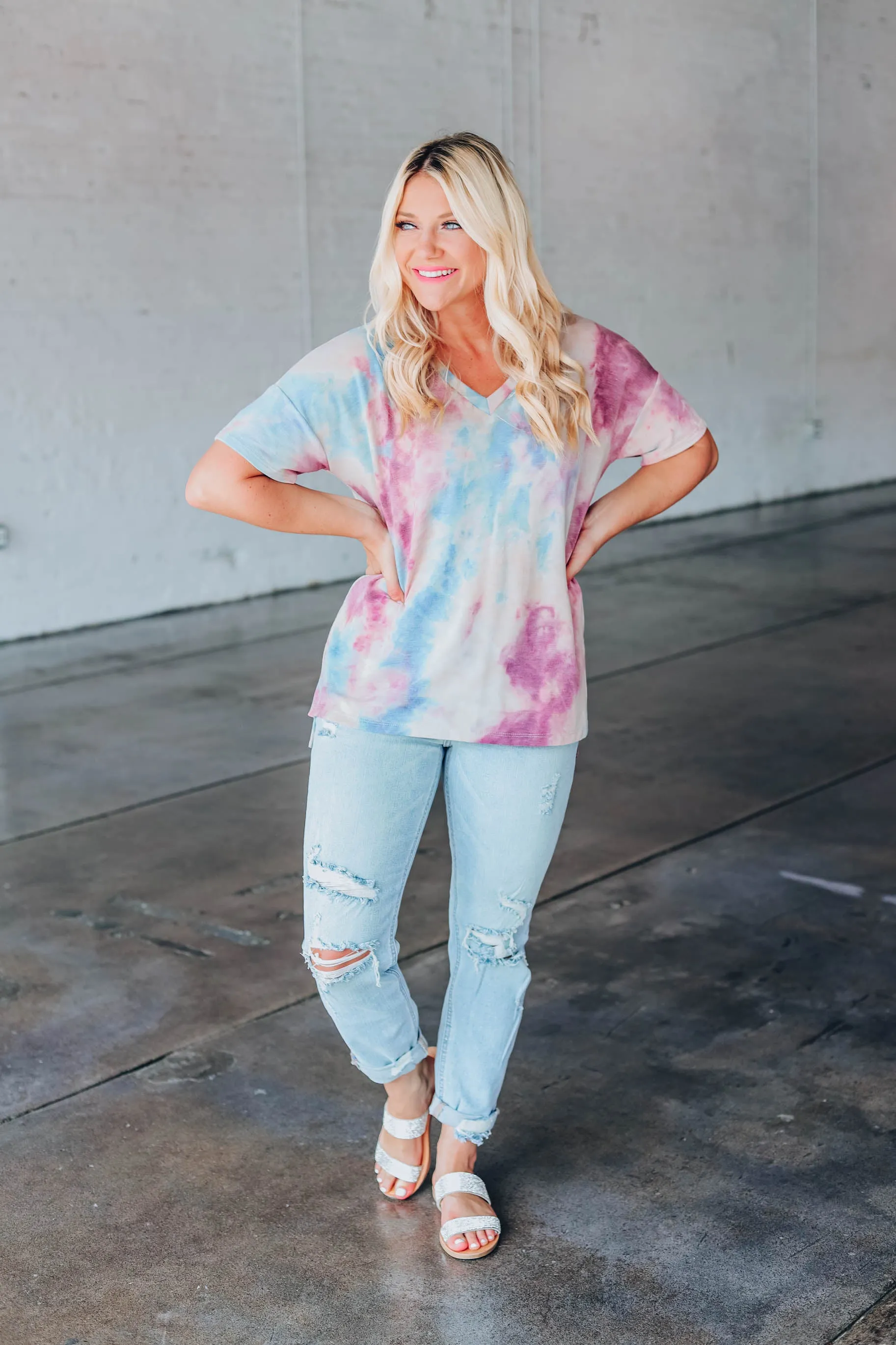 Fall Time Tie Dye Top - S-3X