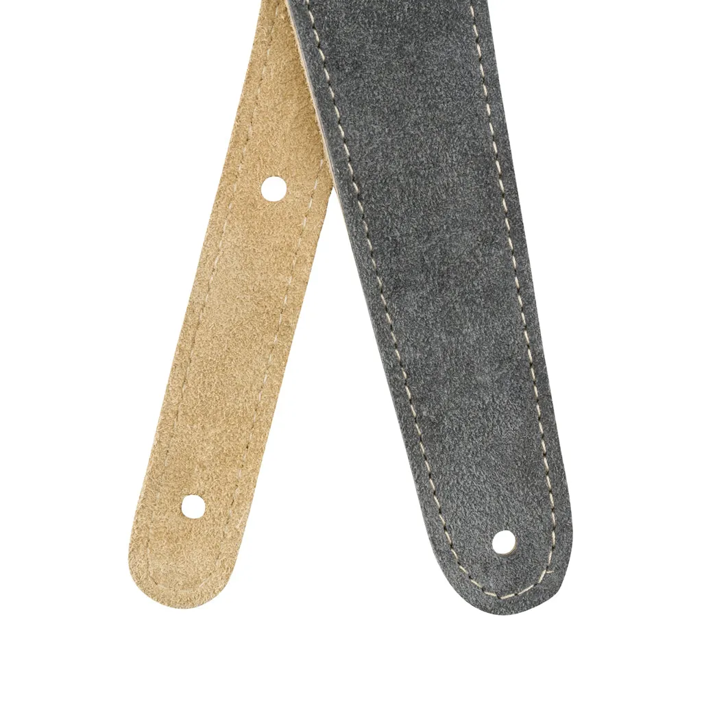 Fender 2inch Reversible Suede Guitar Strap, Gray/Tan