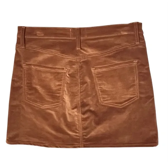 FRAME Le Mini Corduroy Skirt, Warm Tan, Size 29