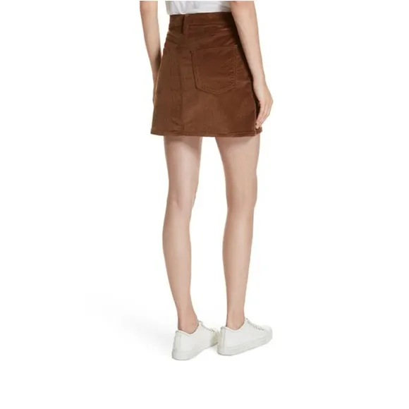 FRAME Le Mini Corduroy Skirt, Warm Tan, Size 29
