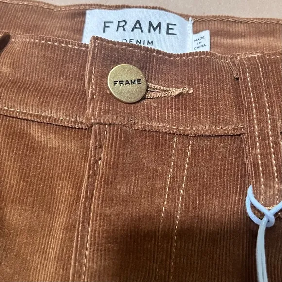 FRAME Le Mini Corduroy Skirt, Warm Tan, Size 29