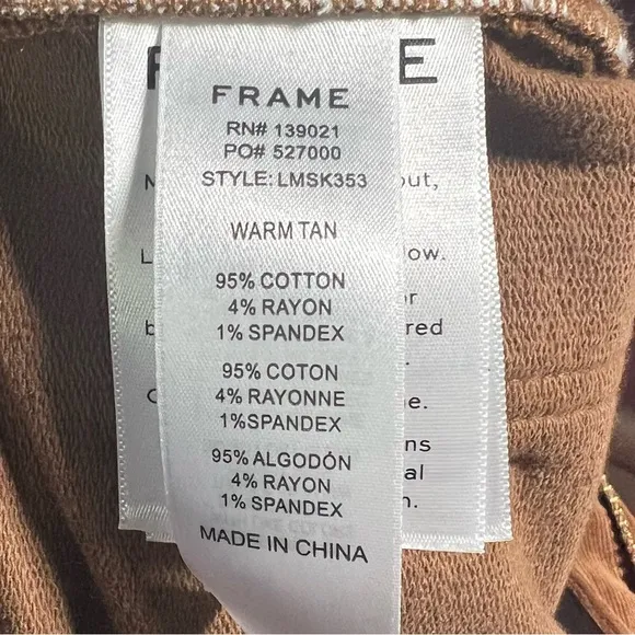 FRAME Le Mini Corduroy Skirt, Warm Tan, Size 29