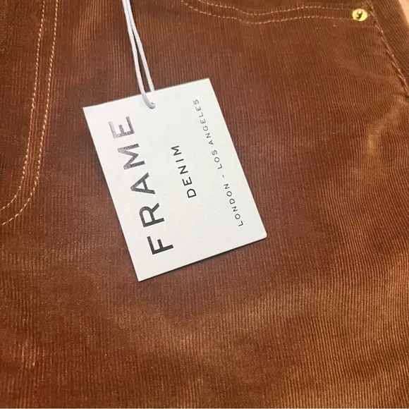 FRAME Le Mini Corduroy Skirt, Warm Tan, Size 29