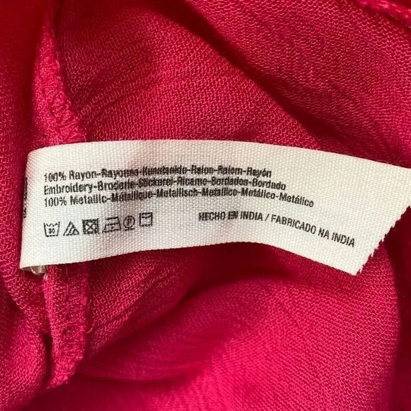 Free People Intimately NWT Meadows Of Medallion Flowy Slip Dress Tango Pink S