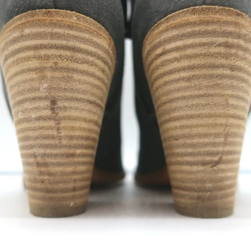Giuseppe Zanotti Nicky Ankle Boots Gray Suede Size 38.5 Pointed Toe Booties
