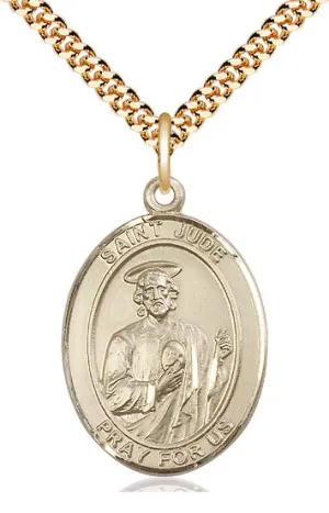 Gold Filled St Jude Pendant (3/4")