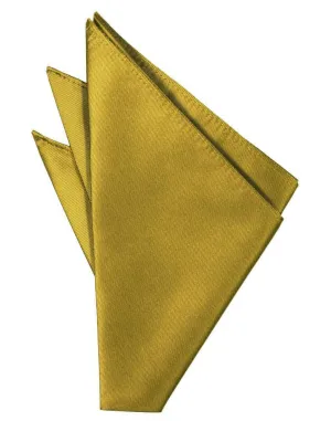 Gold Solid Twill Pocket Square