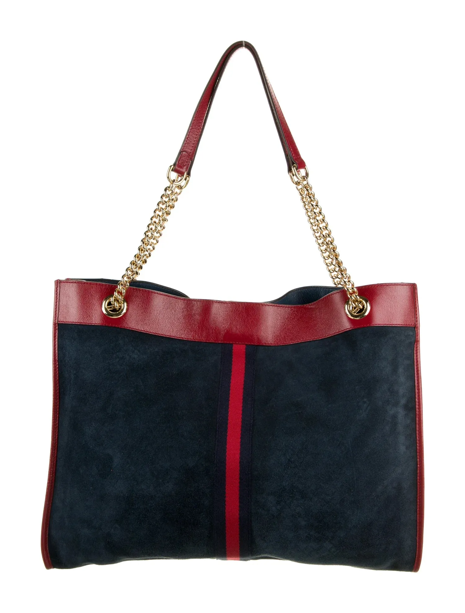 Gucci Rajah Suede Large Tote Bag in Blue