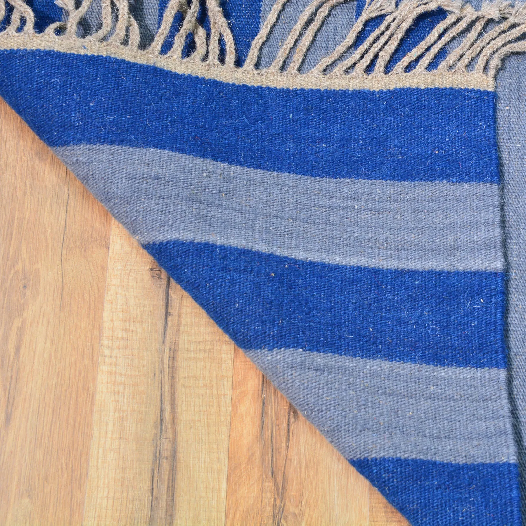 Hand-Woven Cotton Reversible Flatweave Handmade Rug (Size 4.3 X 6.1) Cwral-8649