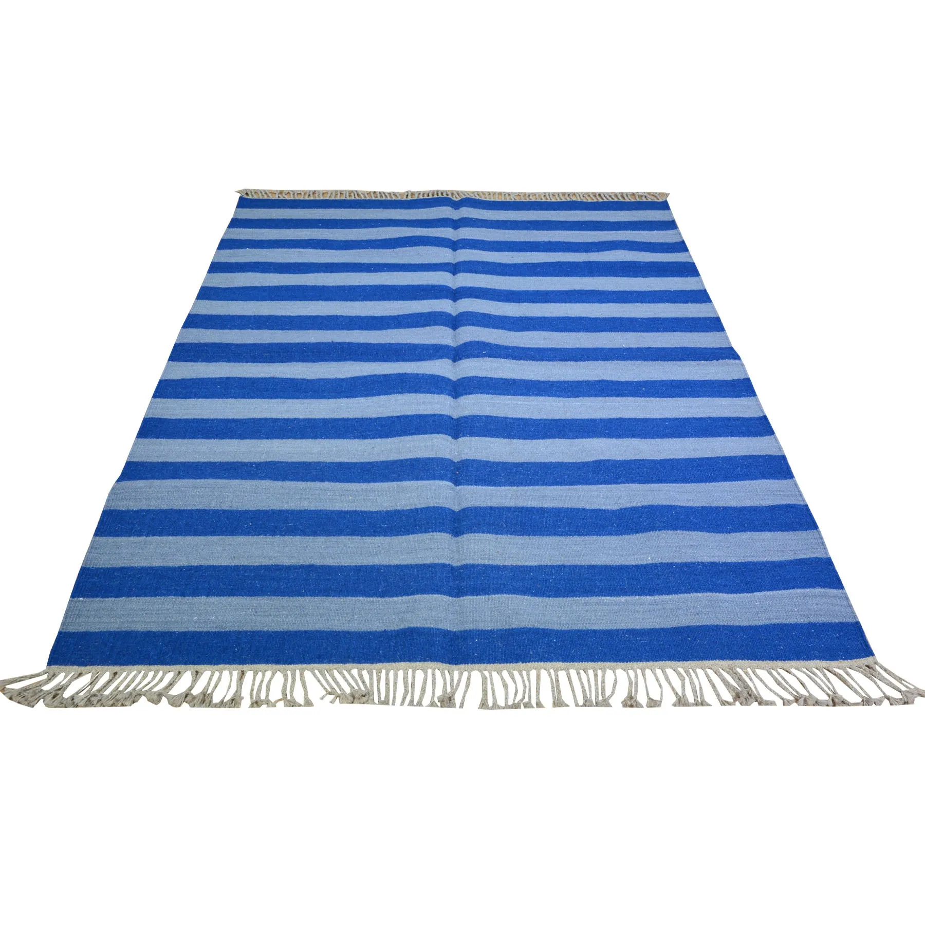 Hand-Woven Cotton Reversible Flatweave Handmade Rug (Size 4.3 X 6.1) Cwral-8649
