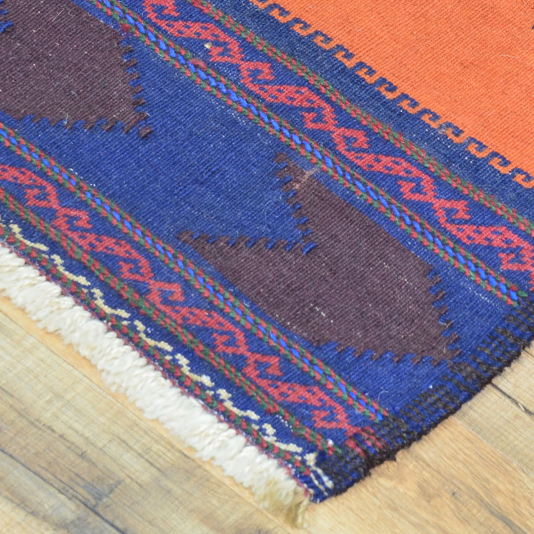 Hand-Woven Flat-weave Tribal Kilim Wool Rug (Size 2.11 X 5.8) Cwral-8616