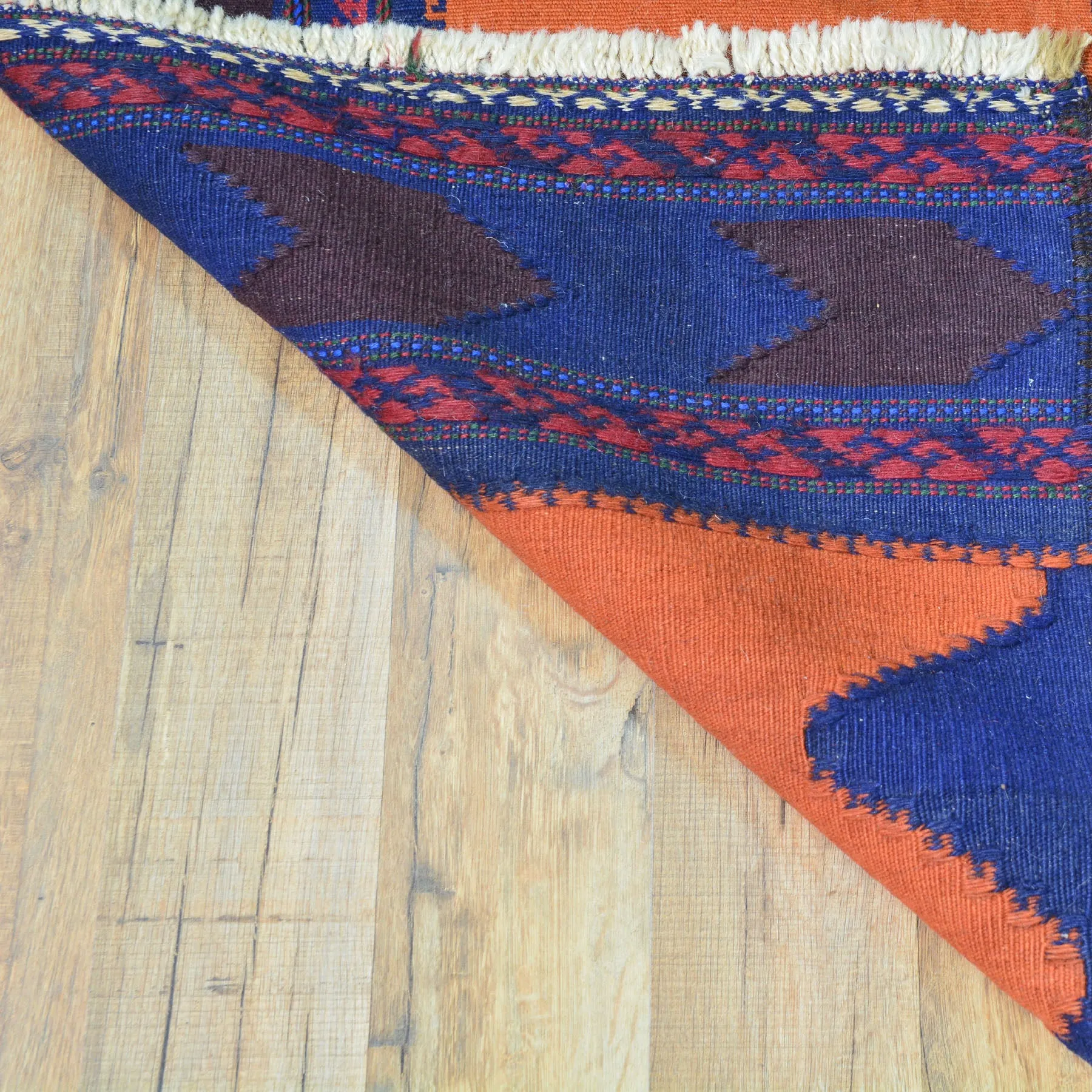 Hand-Woven Flat-weave Tribal Kilim Wool Rug (Size 2.11 X 5.8) Cwral-8616