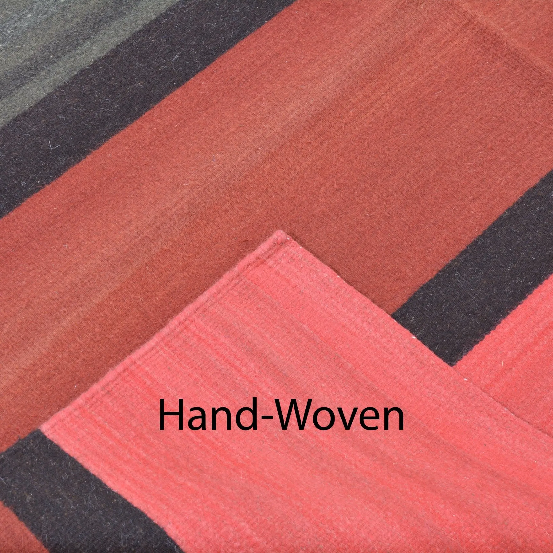 Hand-Woven Southwestern Reversible Kilim Wool Rug (Size 4.10 X 6.8) Brrsf-6180