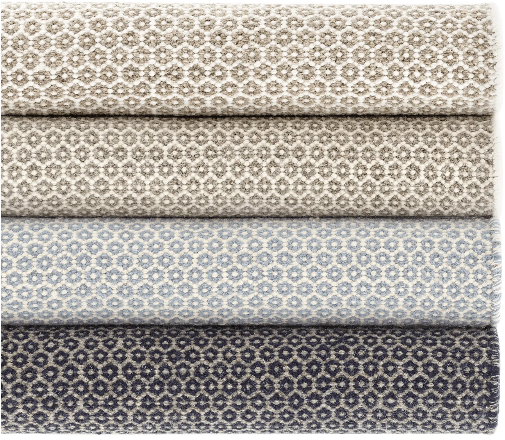 Honeycomb Woven Rug - Indigo & Grey