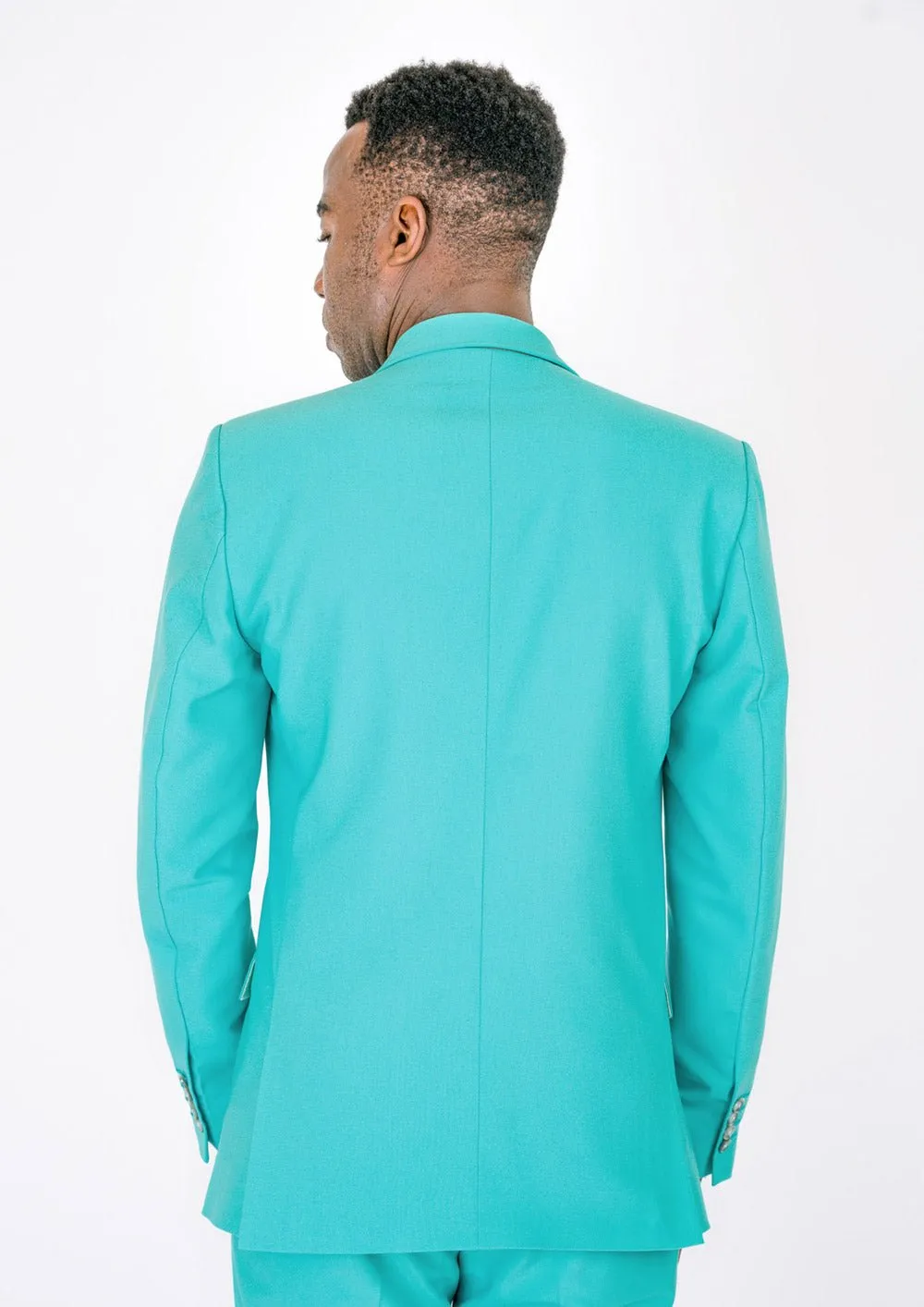 Hudson Aqua Blue Stretch Suit