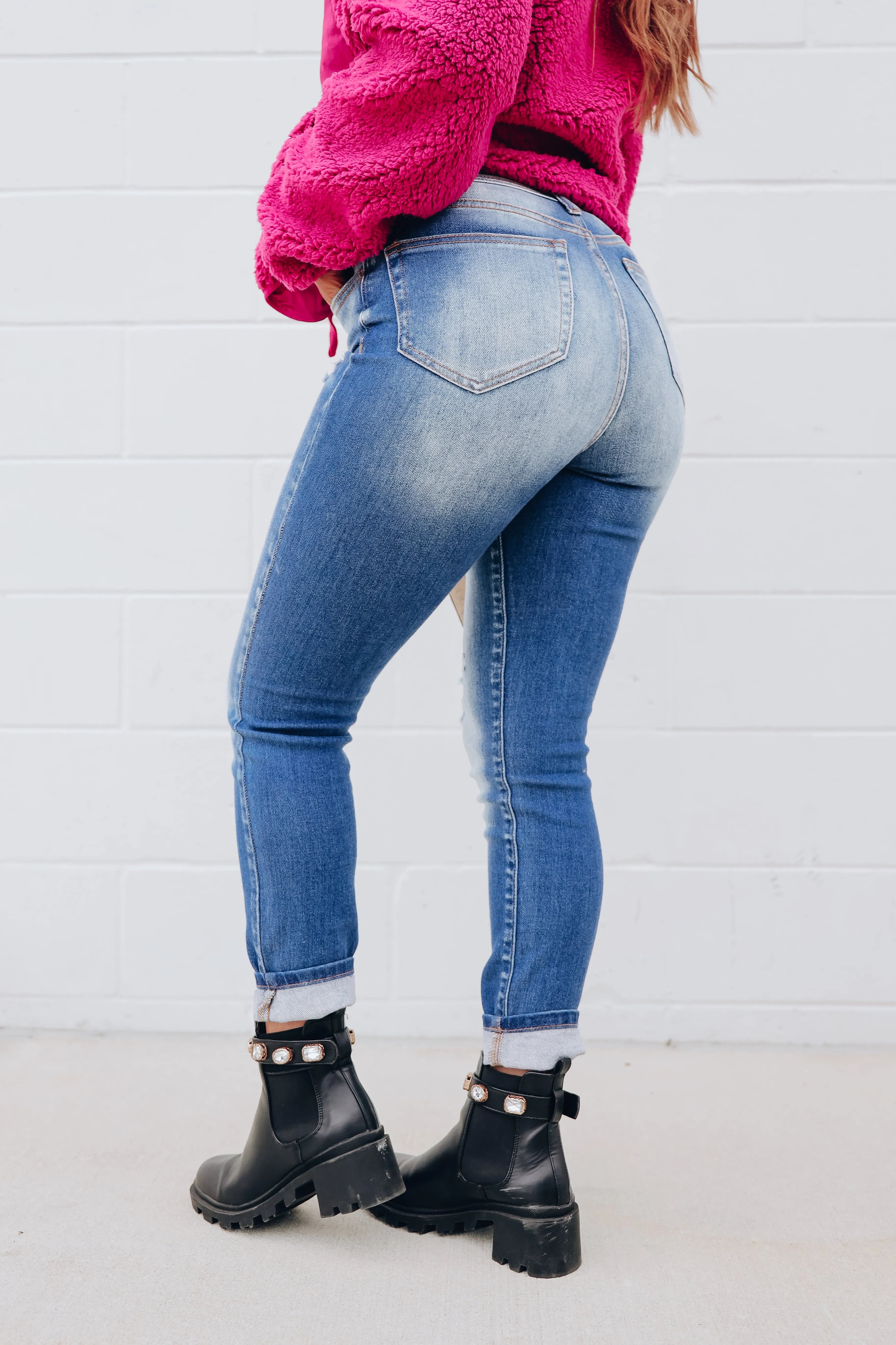 Hutton High Rise Skinny Jeans - Dark