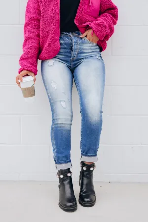 Hutton High Rise Skinny Jeans - Dark