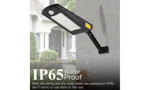 IP65 Waterproof Solar Wall Light 66 Lamp Beads Three Light Modes Remote Control