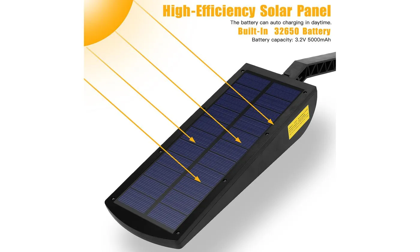 IP65 Waterproof Solar Wall Light 66 Lamp Beads Three Light Modes Remote Control