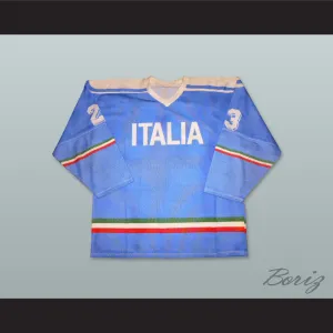 Italia 23 Light Blue Hockey Jersey