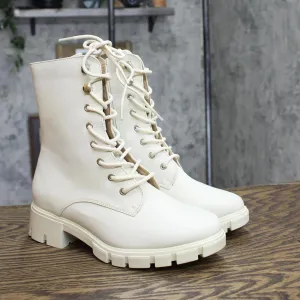 Journee Collection Madelynn Tru Comfort Foam Block Heel Booties Bone White 7M