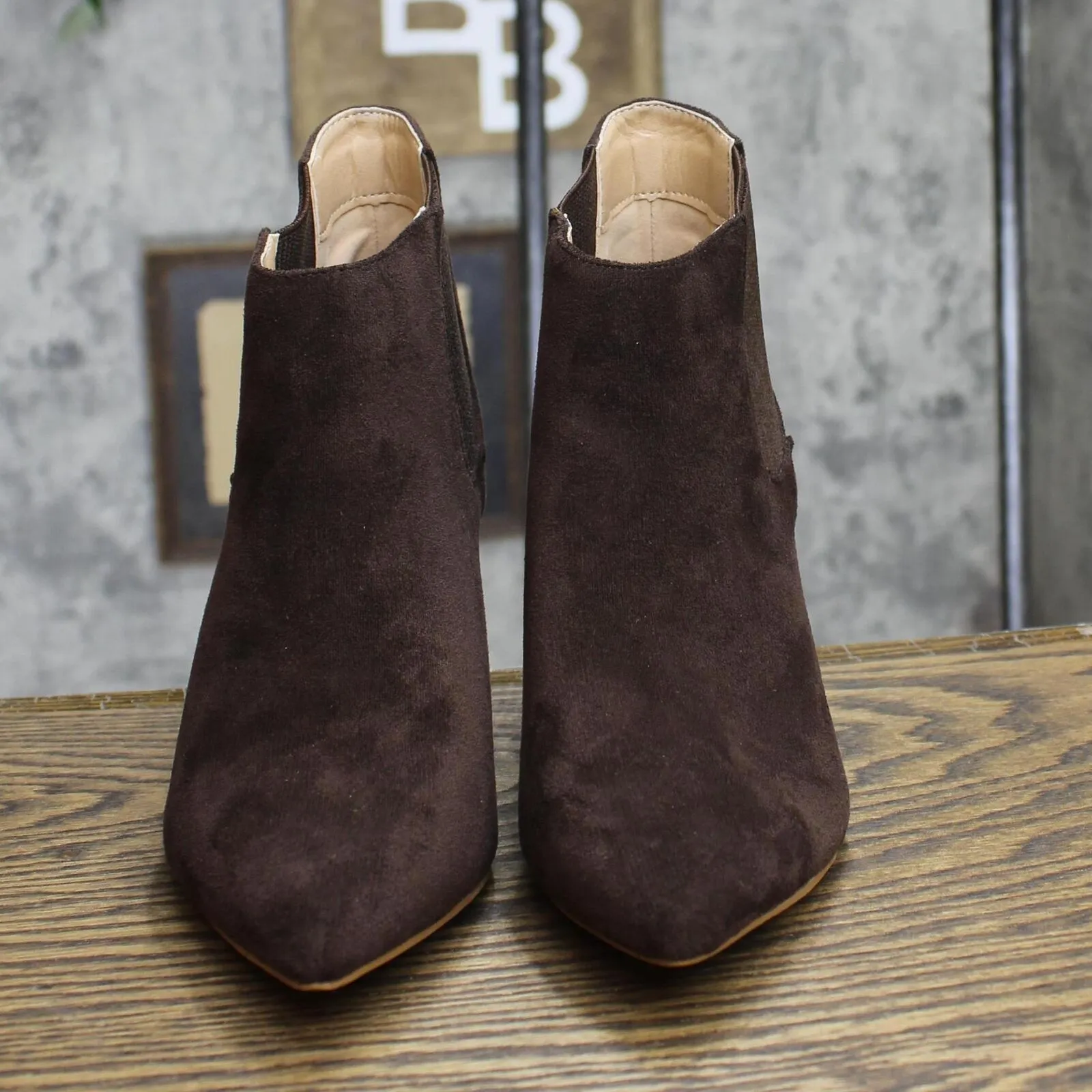 Journee Collection Womens Elitta Booties Shoes 166220381eb6c9 Brown 7M