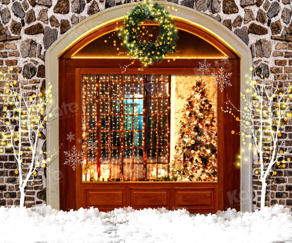 Kate Christmas Warm Brick Wall Backdrop for Photography