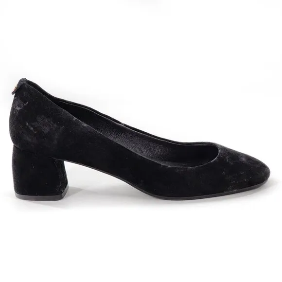 KATE SPADE Beverly Pump Suede Block Heel Black