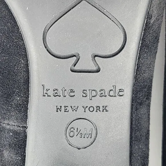 KATE SPADE Beverly Pump Suede Block Heel Black