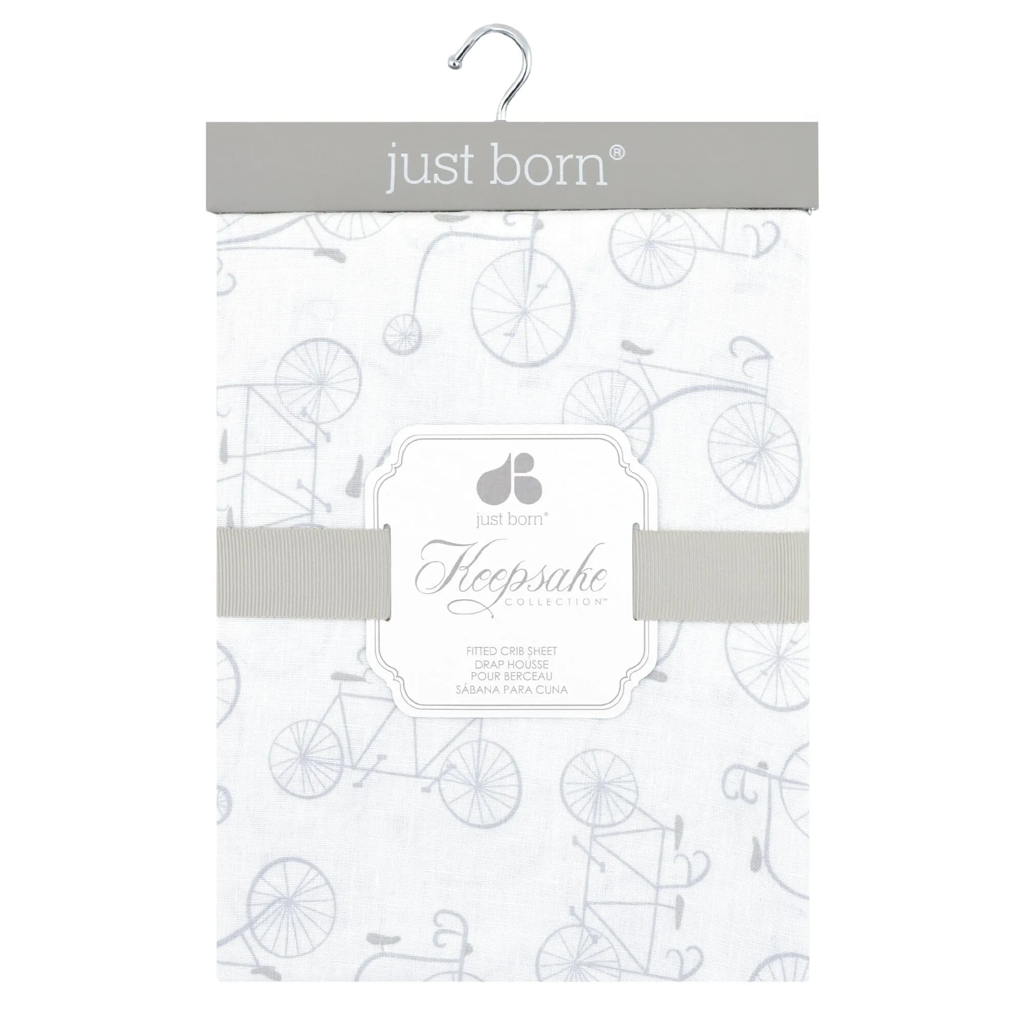 Keepsake Bikes Woven Crib Sheet