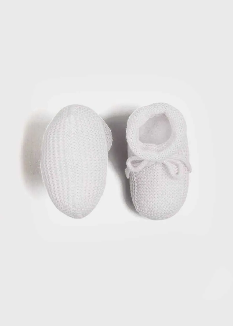 Knitted Booties in White