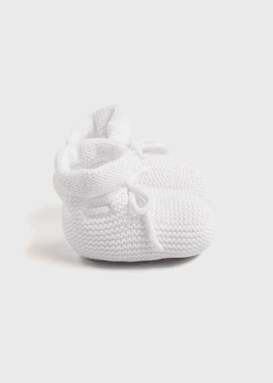 Knitted Booties in White