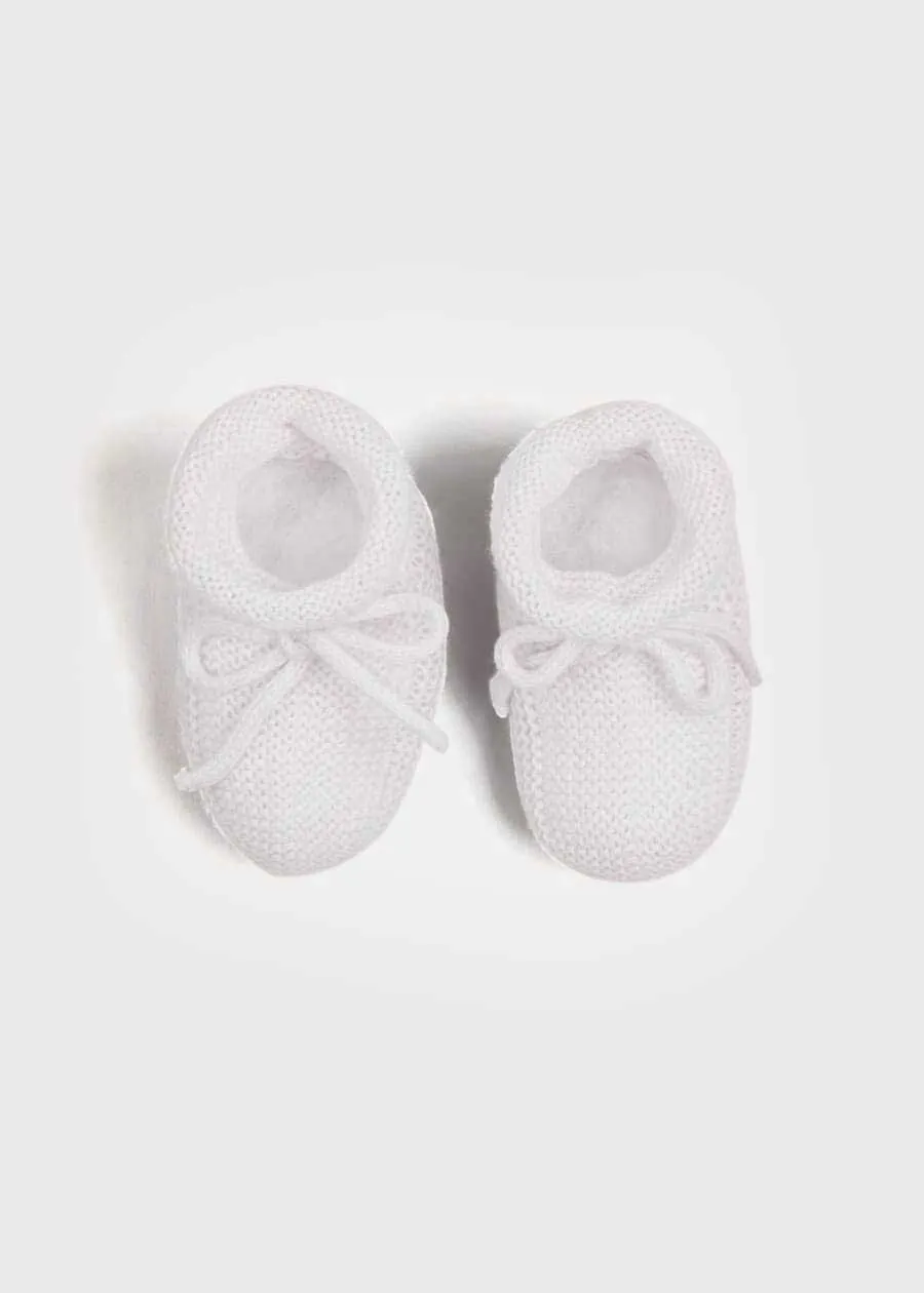 Knitted Booties in White