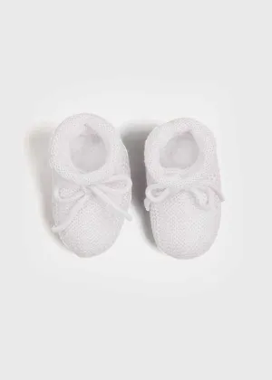 Knitted Booties in White