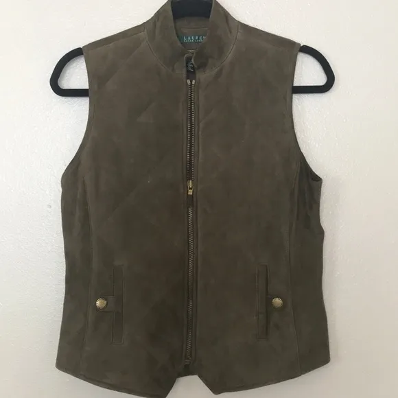 LAUREN RALPH LAUREN|WOMENS SUEDE VEST XS