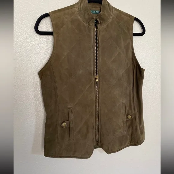 LAUREN RALPH LAUREN|WOMENS SUEDE VEST XS