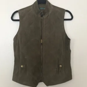 LAUREN RALPH LAUREN|WOMENS SUEDE VEST XS