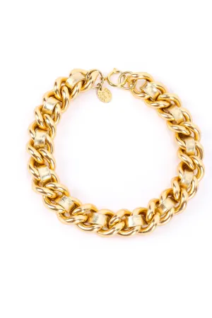 Leather Chain Collar Necklace