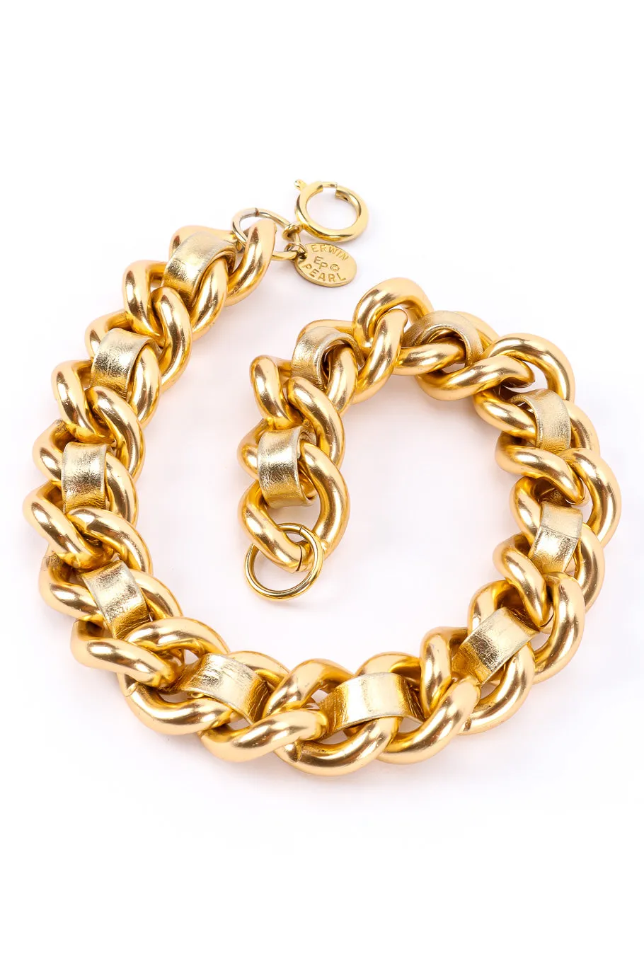 Leather Chain Collar Necklace