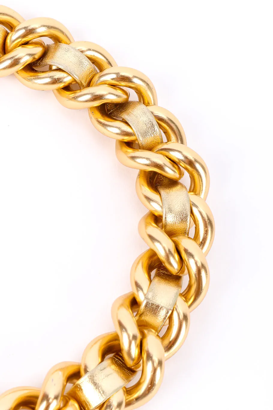 Leather Chain Collar Necklace