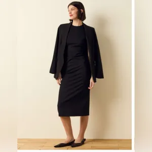 LES COPAINS Chic Mock Neck MIDI Sheath LBD