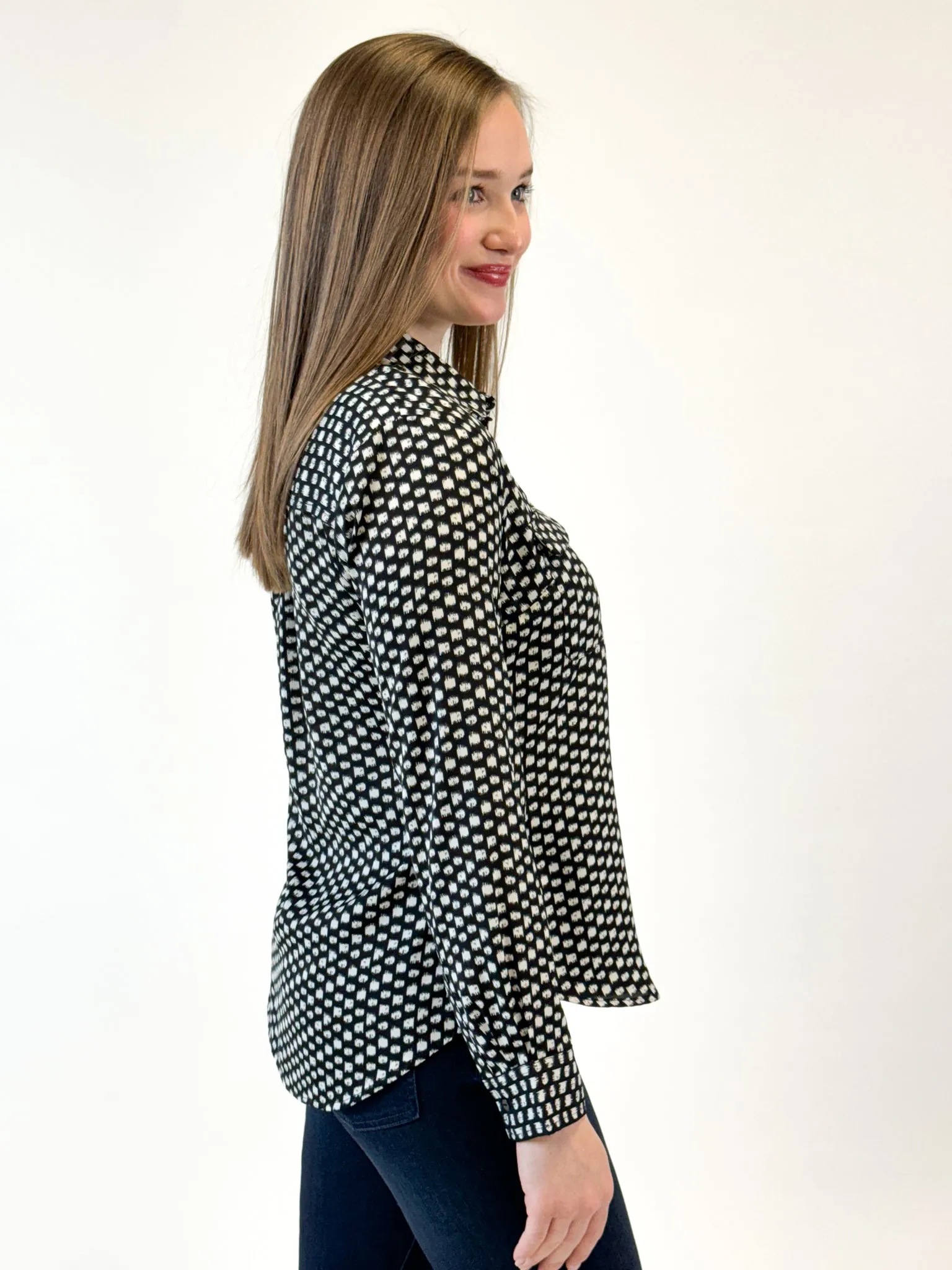 Liverpool Flap Pocket Button Up Blouse