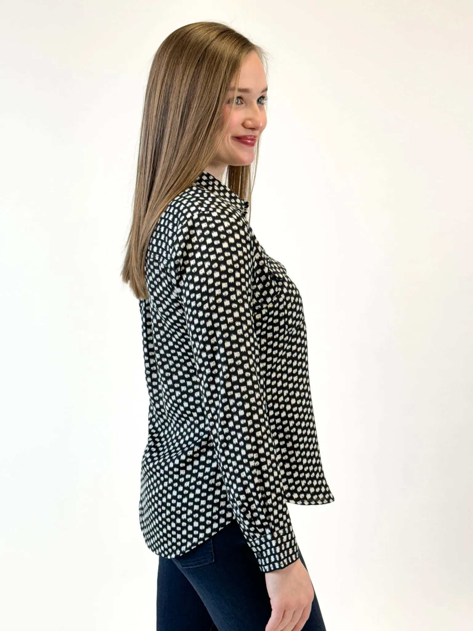 Liverpool Flap Pocket Button Up Blouse