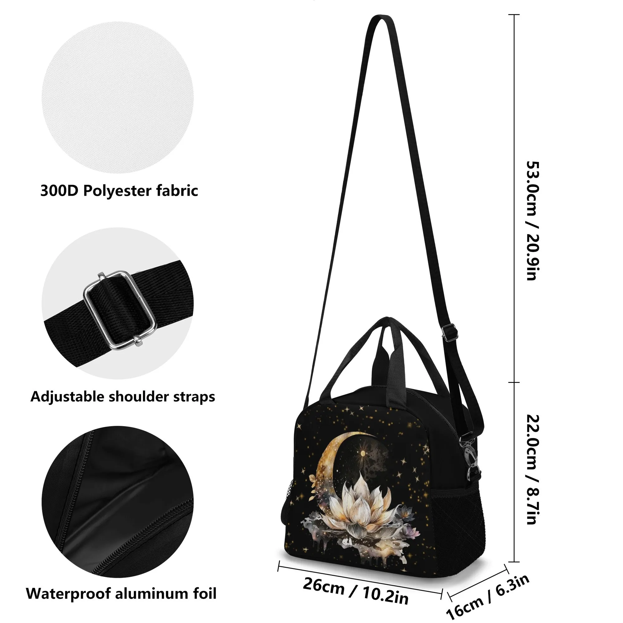 Lotus Moon Witchy Lunch Bag